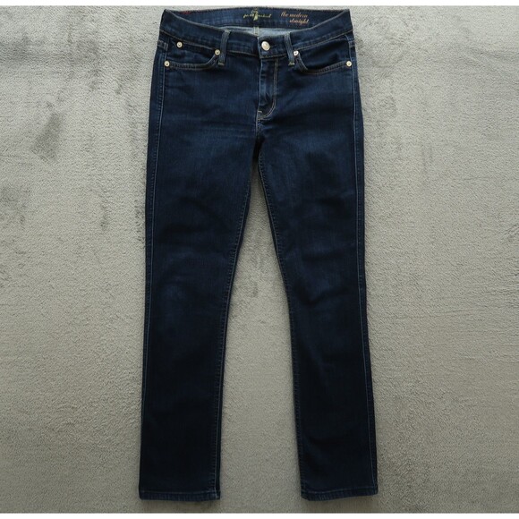 7 For All Mankind Jeans Women's 28 Low-Rise Modern Straight 27.5" Inseam - Picture 1 of 16